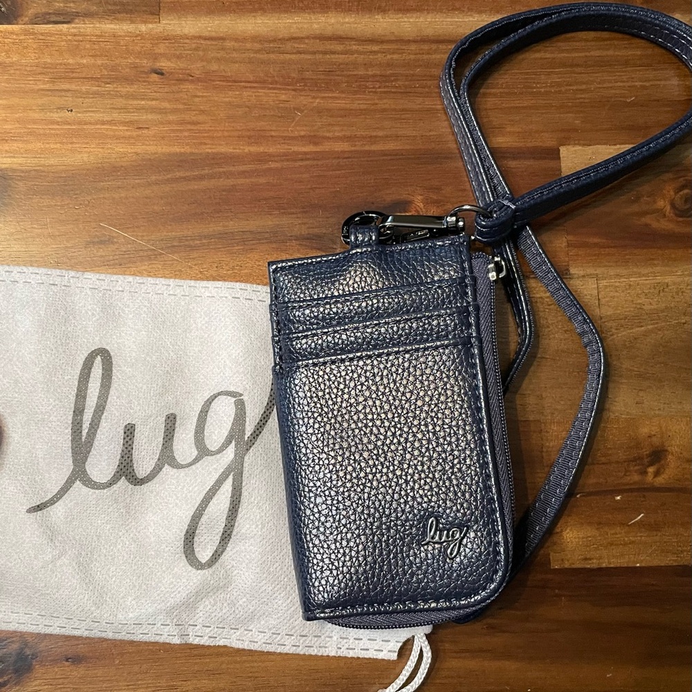 NWOT Lug Classic VL RFID Twister Lanyard Wallet card holder